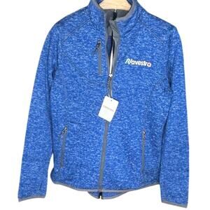 Trimark NWT blue heathered fleece jacket women's size medium